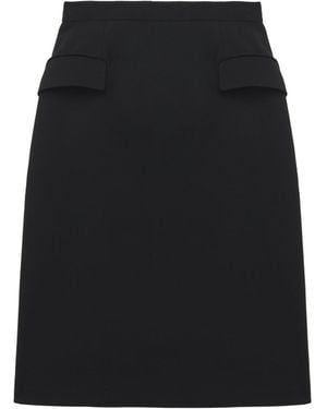 McQueen Wool-Blend Midi Skirt - Black