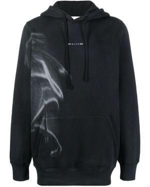 1017 ALYX 9SM Logo-Print Wave Hoodie - Blue