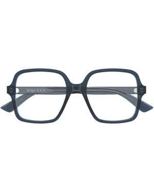 McQueen Eyewear Oversized Square Frame Glasses - White