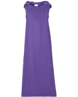 Lisa Marie Fernandez Casual Loose Gauze Maxi Dress - Purple