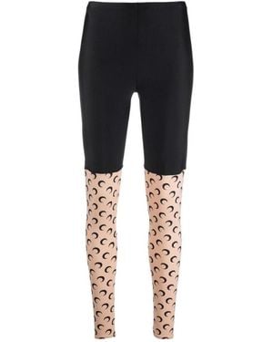 Marine Serre Moon-Print Cycling Leggings - Black