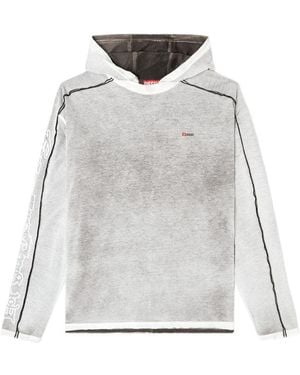 DIESEL T-Riven Long-Sleeve Hoodie - Gray