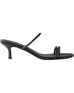 St. Agni Round-Toe High-Heeled Sandals - White