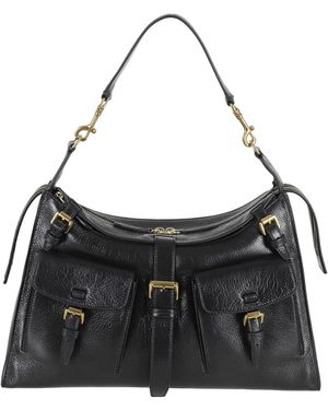 Mulberry Zippered Shoulder Bag - Black