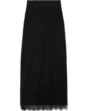 arch4 Penelopy Lace-Trimmed Midi Skirt - Black