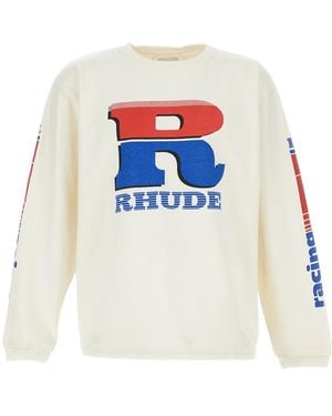 Rhude Logo Print Sweatshirt - White