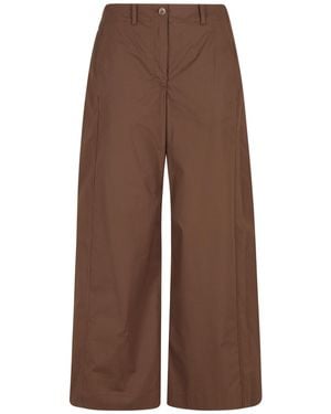 Seventy Buttoned Culottes Trousers - Brown