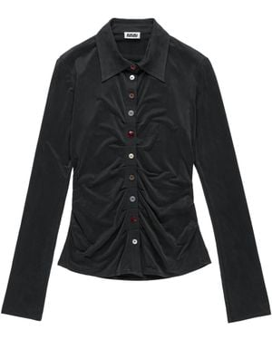 AVAVAV Buttoned Long-Sleeve Shirt - Black