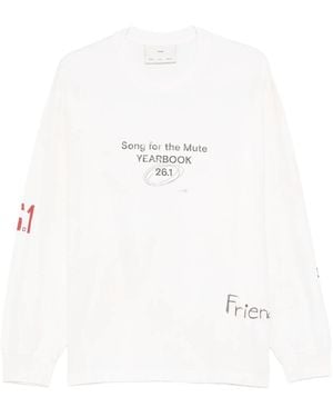 Song For The Mute Long-Sleeve Graphic T-Shirt - White