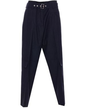 Pinko Matching Belt Cargo Trousers - Blue