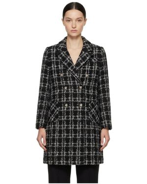 Marissa Chiara And Plaid Coat - Black