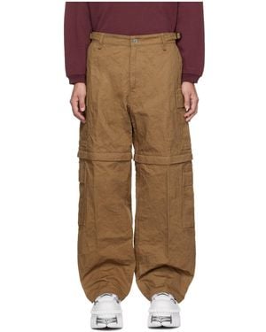 Vetements Metalized Wrinkled Overalls - Brown