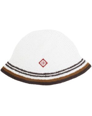 CASABLANCA Crocheted Bucket Hat - White
