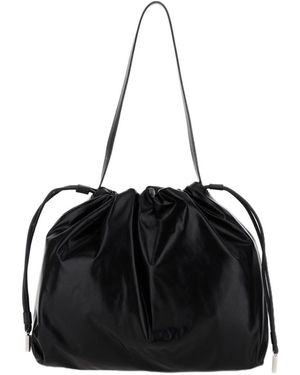 The Row Drawstring Shoulder Bag - Black