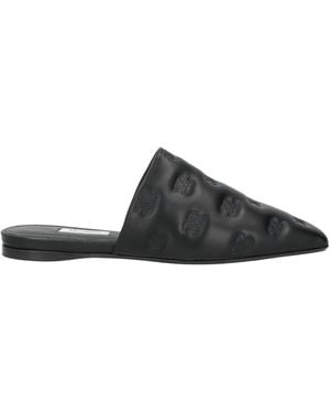 Max Mara Solid Color Mules - Black
