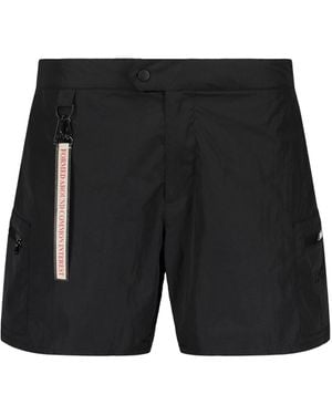 Iceberg Logo Trim Swim Shorts - Black