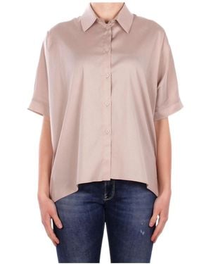Max Mara Bchpittura Short-Sleeved Satin Shirt - Blue