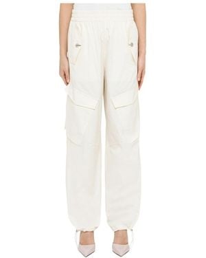 Dion Lee Logo Casual Trousers - White