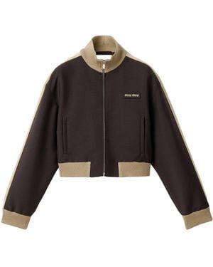 Miu Miu Kid Mohair Blouson Jacket - Black