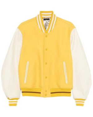 Tom Ford Striped-Trim Buttoned Jacket - Yellow