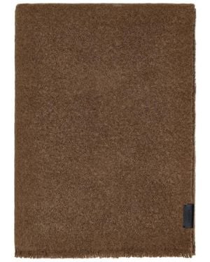 Lemaire Logo-Appliqué Scarf - Brown