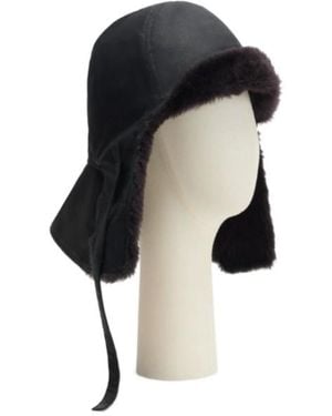 Lemaire Reversible Shearling Hat - Black