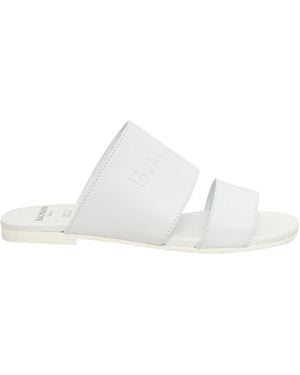Balmain Leather Sandals - White