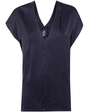 Thom Krom Frayed Edge Tank Top - Blue