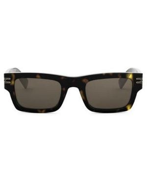 BVLGARI Bulgari Rectangular Frame Sunglasses - Brown
