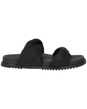 Rick Owens Minimalist Leather Sandals - Black