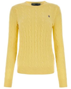 Polo Ralph Lauren Polo Pony Cable-Knit Jumper - Yellow