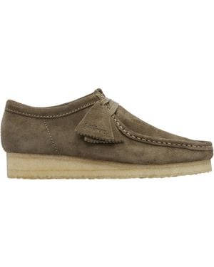 Clarks Wallabee Derby Shoes - Brown