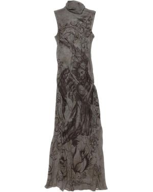 Acne Studios Printed Mesh Dress - Multicolor