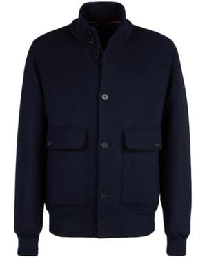 Tod's Button-Up Bomber Jacket - Blue
