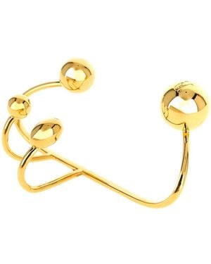 Rabanne Handcuff Punk Open Bangle Bracelet - Metallic