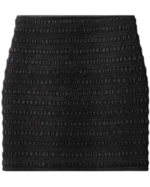 Nanushka Ceara Smocked Mini Skirt - Black