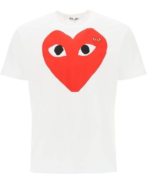 COMME DES GARÇONS PLAY Heart-Print T-Shirt - White