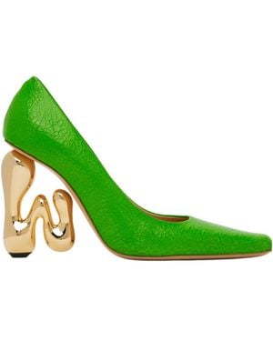 JW Anderson Bubble Shallow-Mouth High Heels - Green