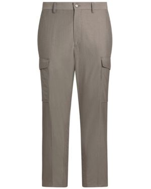 Etro Logo-Patch Cargo Trousers - Grey