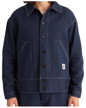Bode Long Sleeve Denim Jacket - Blue