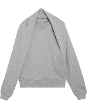 Dries Van Noten Mélange Cotton Sweatshirt - Grey