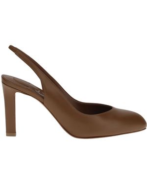 Christian Louboutin Fannylove Slingback Heeled Court Shoes - Brown