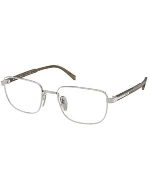 Prada Eyewear Rectangular Frame Glasses - Natural
