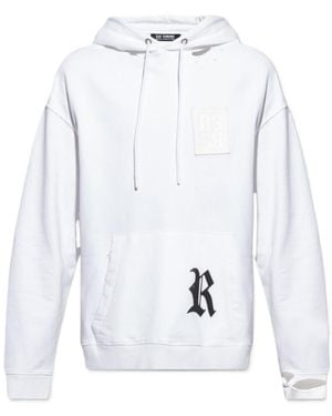 Raf Simons Logo Patch Hoodie - White