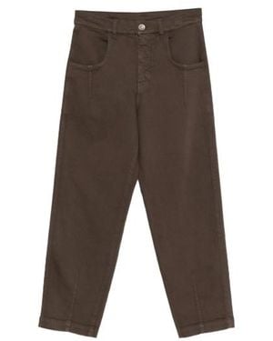 Eleventy Straight-Leg Trousers - Brown