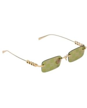 Gucci Rectangular Frame Sunglasses - White