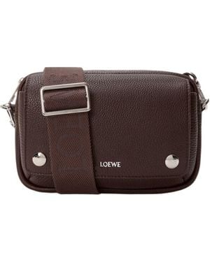 Loewe Zipped Shoulder Bag - Brown