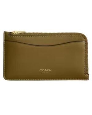 COACH New York Zip Card Case - Green