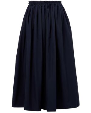 Gabriela Hearst Chiara Cotton Poplin Midi Skirt - Blue