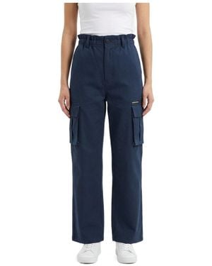 Marissa Chiara Drawstring Wide-Leg Trousers - Blue